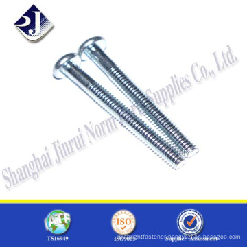 Half thread philips cup head screw with zinc